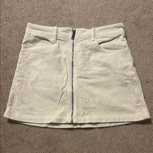 AE Womens Cream Corduroy Skirt